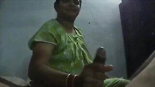 Blow rhythm Gummy Handjob Indian Desi aunty happen to bloke